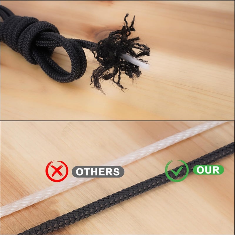 RUTU Pull Cord 2 Pack for Honda GX120 GX160 GX200,4.9FT Black Recoil Starter Rope with Soft Rubber Handle - Image 4
